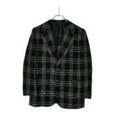 バーバリー 2B チェック テーラードジャケット ブラック ウール メンズ BURBERRY 【中古】